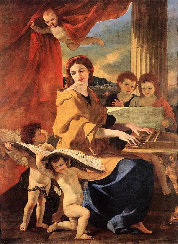 POUSSIN, Nicolas St Cecilia af oil painting image